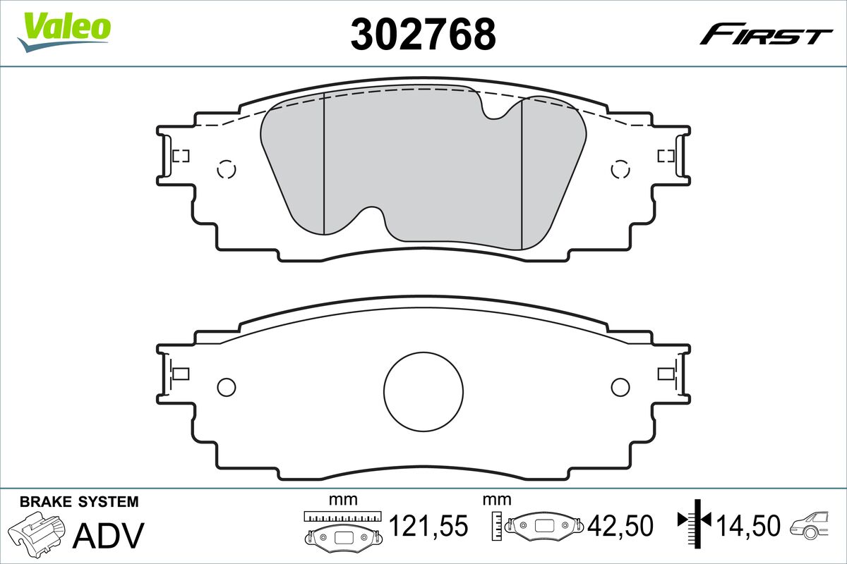 VALEO Fékbetét, mind 302768_VALEO